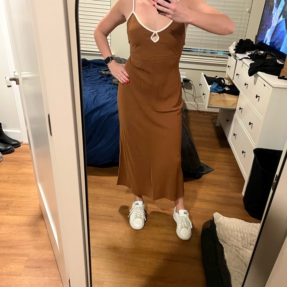 NWT Abercrombie dress, brown sz small - Picture 5 of 10